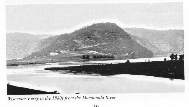 Wiseman's Ferry from Macdonald River c1880